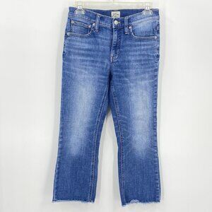 J. Crew Re-Imagined 9" Billie Demi Boot Crop Jeans Raw Hem Medium Wash Women 27P
